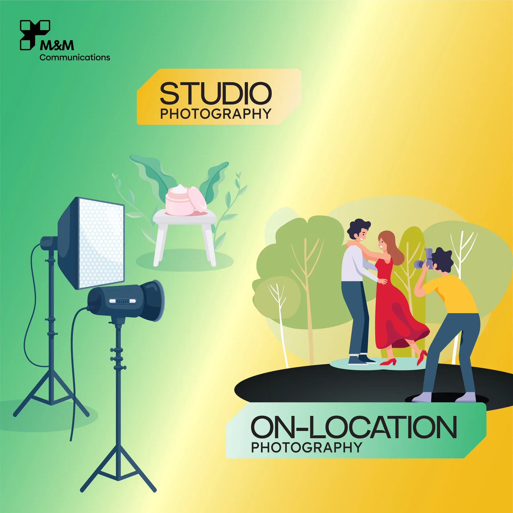 STUDIO PHOTOGRAPHY VS. ON-LOCATION PHOTOGRAPHY: WHICH SHOULD YOUR BUSINESS CHOOSE?